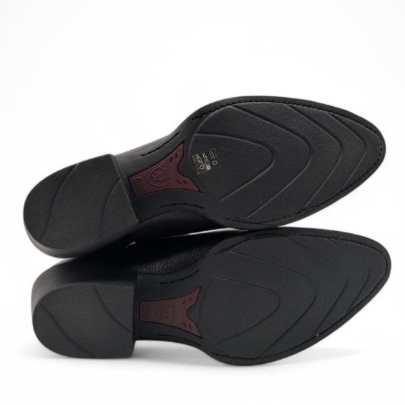 Ariat Men's Size 10.5 Black Deertan Leather Heritage R Toe Cowboy Western Boot - Picture 13 of 14